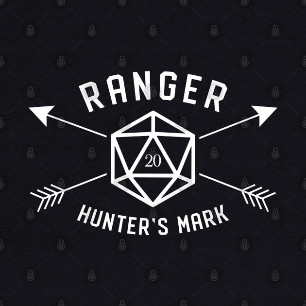 Ranger Hunter's Mark Polyhedral D20 Dice by pixeptional